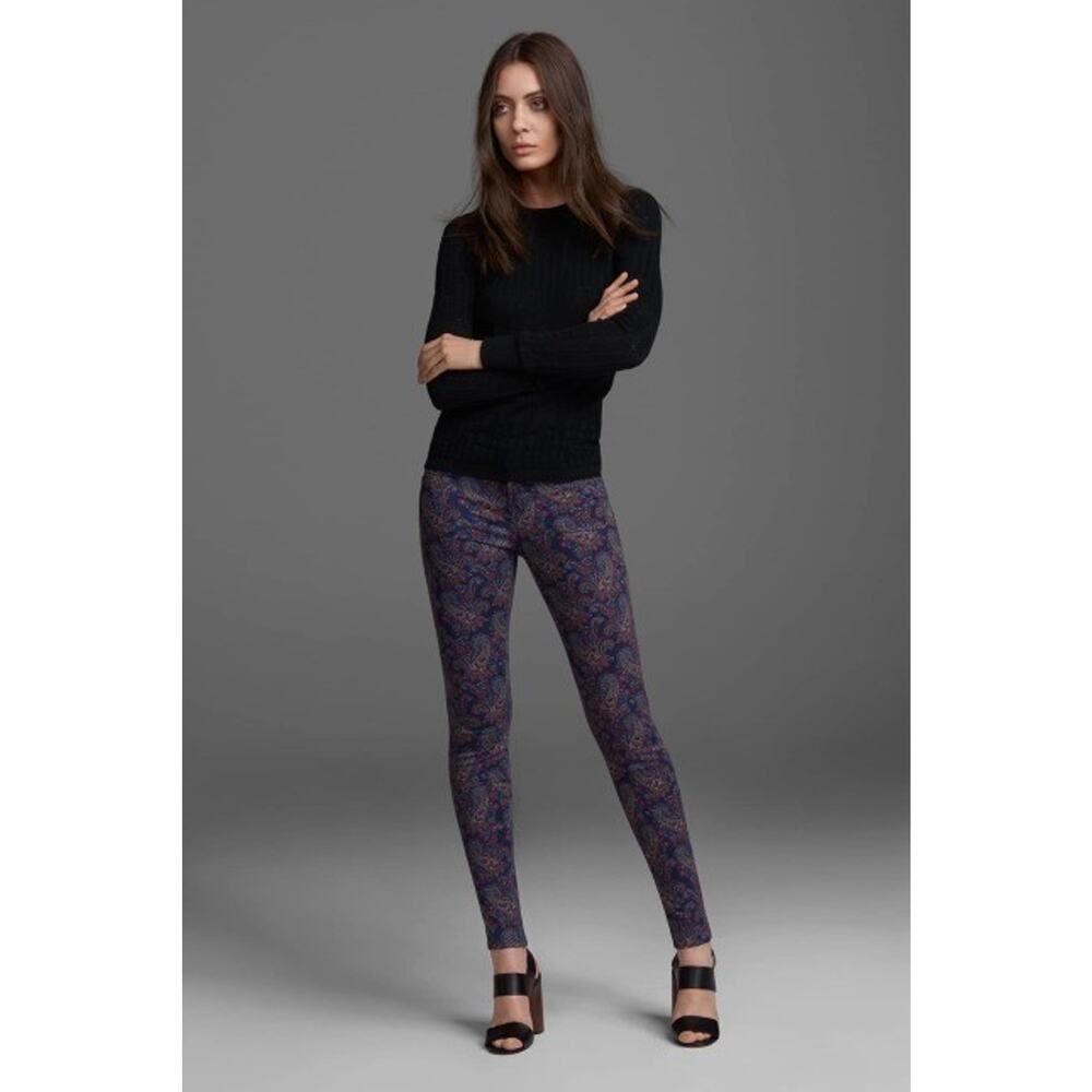 NWT J BRAND JB000077 MULTI COLOR ECLIPSE PAISLEY SUPER SKINNY MID RISE JEANS 28